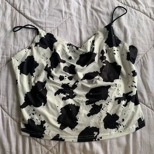 Cow print cami top, shein, size XL, new never worn